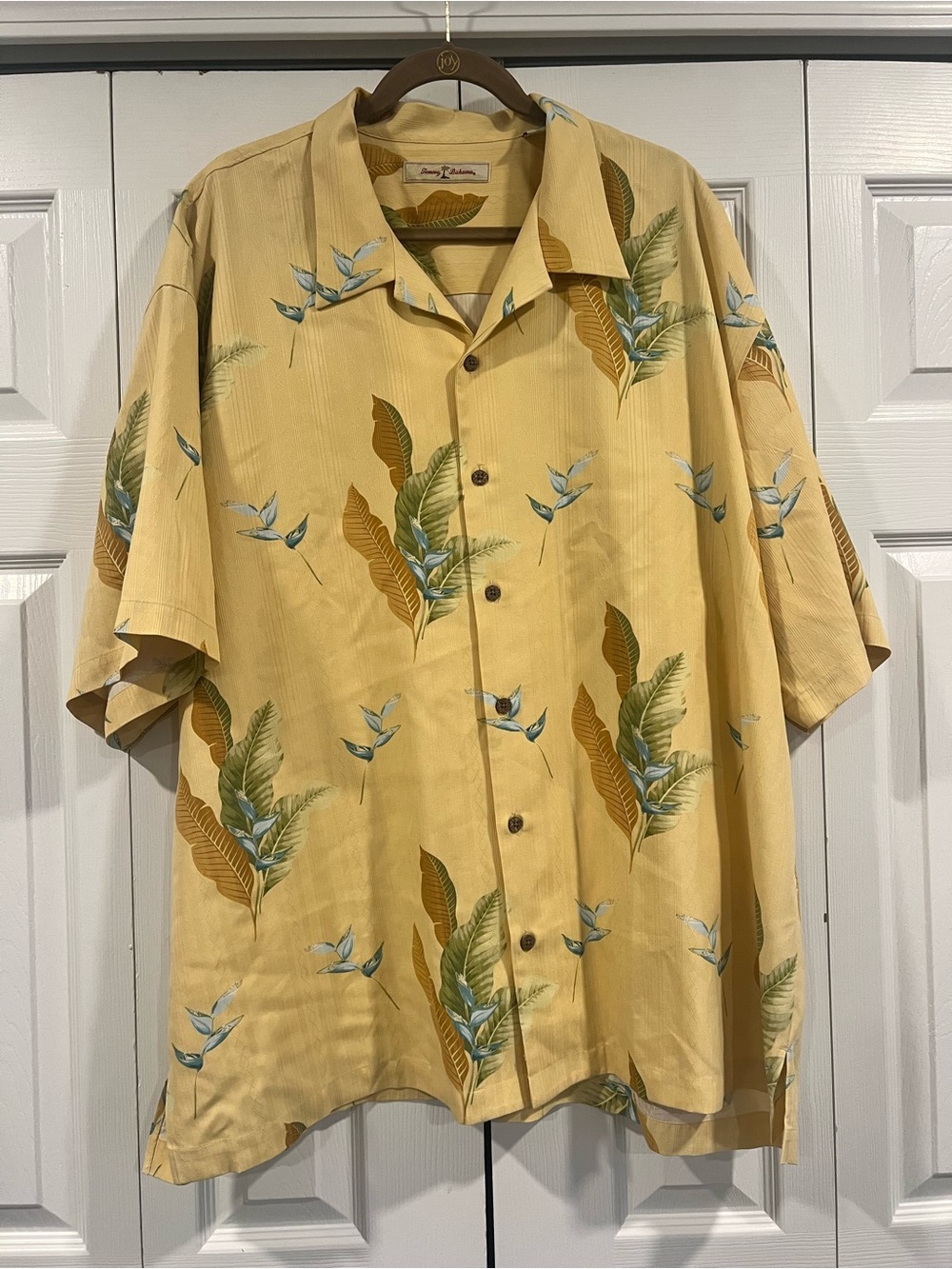 Tommy Bahama 100% Silk Tropical Leaf Camp Shirt (Men's Size XXL)